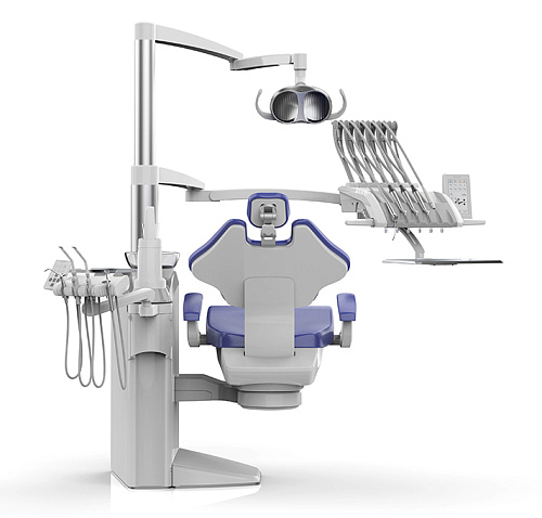 SILVERFOX 8000С CMS0 – Стоматологическая установка с верхней подачей и электрической системой управления инструментами, подачей воздуха и воды