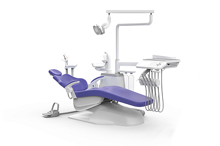 SILVERFOX 8000B-CRS0 LIGHT – Стоматологическая установка с нижней подачей и мягкой обивкой