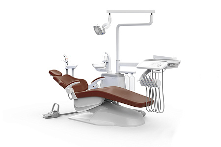 SILVERFOX 8000B-CRS0 LIGHT – Стоматологическая установка с нижней подачей и мягкой обивкой