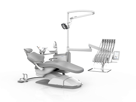 SILVERFOX 8000B-CRS0 LIGHT – Стоматологическая установка с верхней подачей и мягкой обивкой