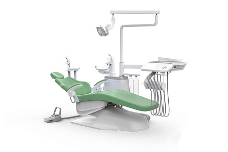 SILVERFOX 8000B-CRS0 LIGHT – Стоматологическая установка с нижней подачей и мягкой обивкой