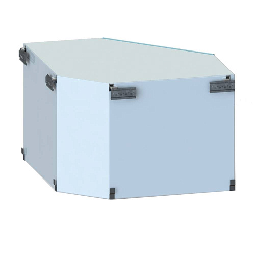 ВИТАЛИЯ Н2 ЛЮКС угловой — Навесной медицинский шкаф металлическая дверца