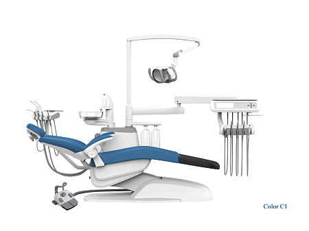 SILVERFOX 8000B-CRS0 Basic – Стоматологическая установка с нижней подачей и мягкой обивкой
